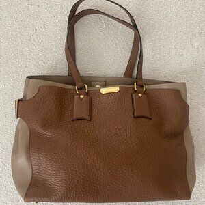Burberry leather large tote bag